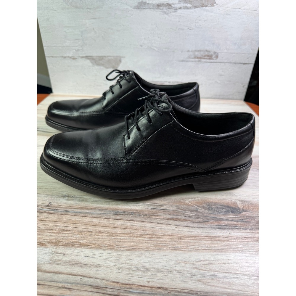 Bostonian Flexlite Ipswich Mens 12 XW Black Leather Bicycle Toe Dress Shoes - Picture 2 of 8